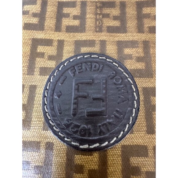 Fendi Roma Zucca Monogram Crossbody Bag Vintage Brown Leather & Canvas Italy - Picture 2 of 11